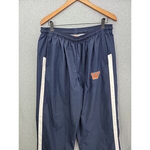 Nike Windbreaker Pants Mens XL   Blue White Swoosh Lined W Logo
